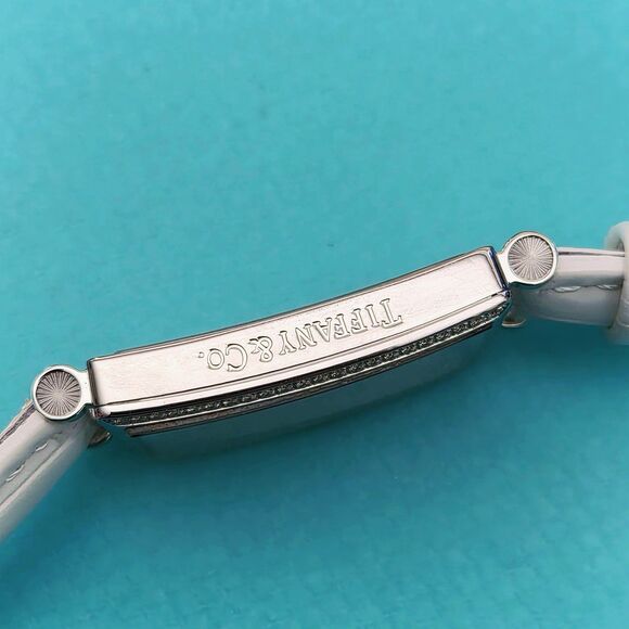RARE Tiffany & Co. Gallery Diamond Dial Rectangle Tank Wrist Watch T3986